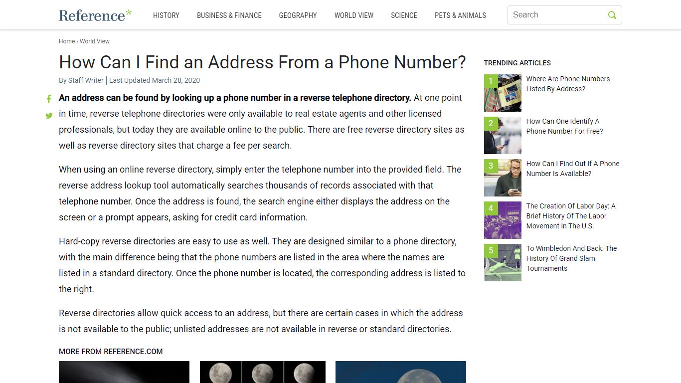 How Can I Find an Address From a Phone Number? - Reference.com